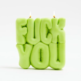 Wavey Casa Fuck You candle green