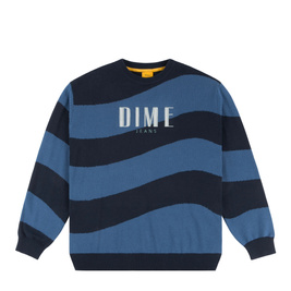 Sweter Wave Striped Light Knit navy
