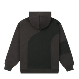 Dime Ribbed Panel Hoodie Black