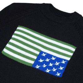 Carpet Flag Woven Sweater black