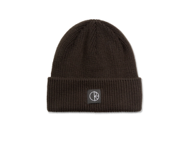 Polar double fold merino beanie brown