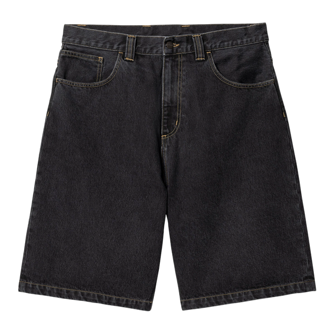 szorty Carhartt WIP Brandon Short (Black Stone Washed) 