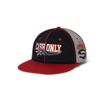 Cash Only Downtown Snapback Cap (Black/ Grey/ Burgundy)