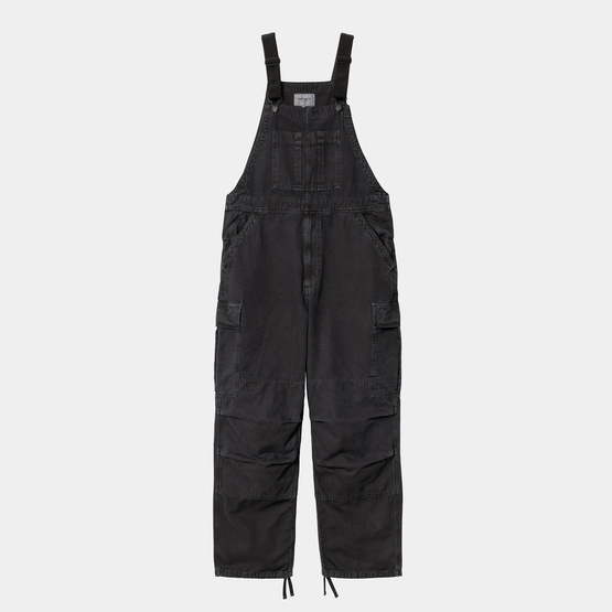 Carhartt WIP Cargo Bib Overall (Black Stone Washed)