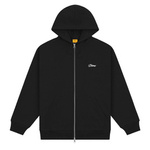 Dime Cursive Small logo Zip hoodie vintage black