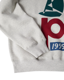 Bluza by Parra Sail bike crewneck sweatshirt grey