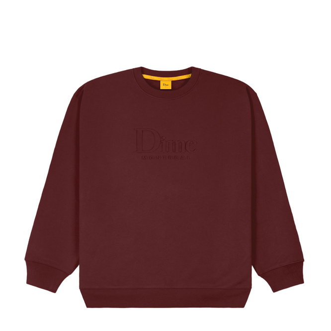 Dime Classic Embossed Crewneck Plum