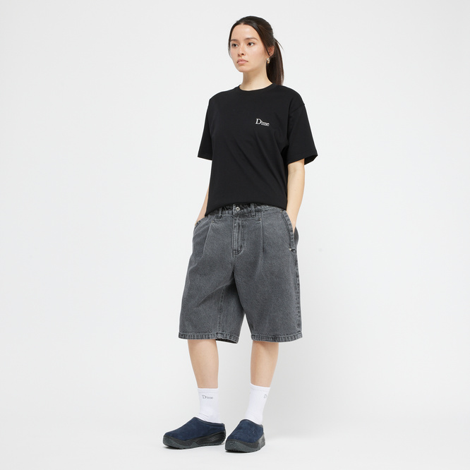 Szorty Dime Pleated Denim Shorts faded black