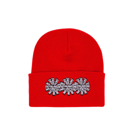 Fucking Awesome 3 spiral cuff beanie red