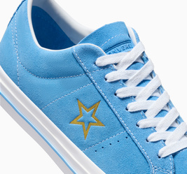 Converse One Star Pro OX (Light Blue/ White/ Gold)