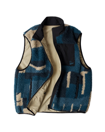 by Parra Infinite bird reversible vest (Navy/Beige)
