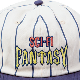 Sci-Fi Fantasy Biker Striped Hat (Cream/Navy)