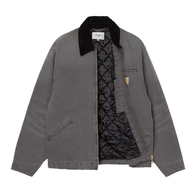 Carhartt WIP OG Detroit Jacket (Graphite / Black, Stone canvas)