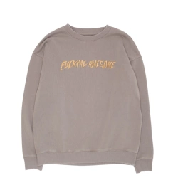 Fucking Awesome Distressed Stamp Crew (Brown)