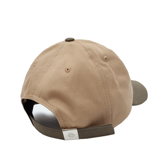 Magenta brush dad hat khaki
