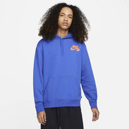 Bluza Nike Sb Icon Pullover Skate Hoodie Game Royal/total Orange