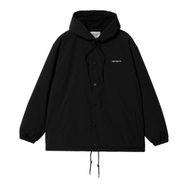 kurtka Carhartt WIP Hooded Coach Jacket (Black/White)