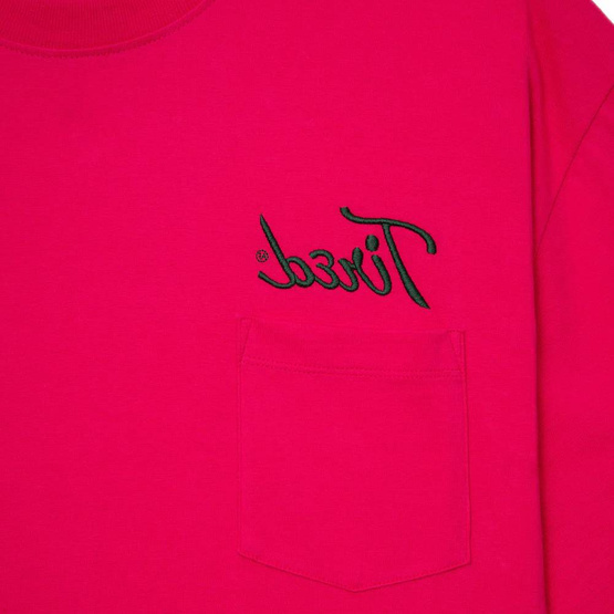 Tired Workstation Pocket Tee (Pink)