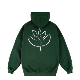 Magenta le baiser zipped hoodie forrest green