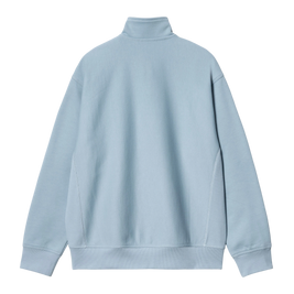 crewneck Carhartt WIP Half Zip American Script Sweatshirt (Frosted Blue)