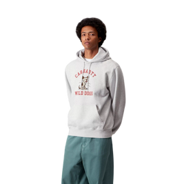 Carhartt WIP Hooded Wild Dog Sweat (Grey Heather)