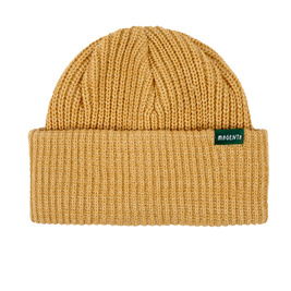 magenta Script Beanie - Yellow
