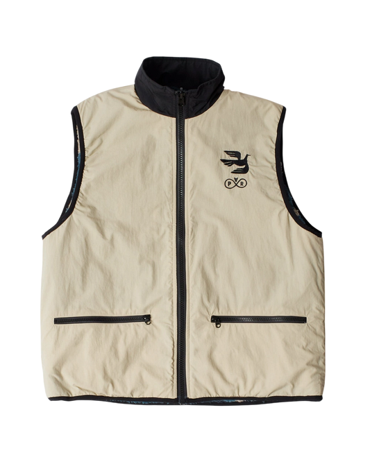 by Parra Infinite bird reversible vest (Navy/Beige)
