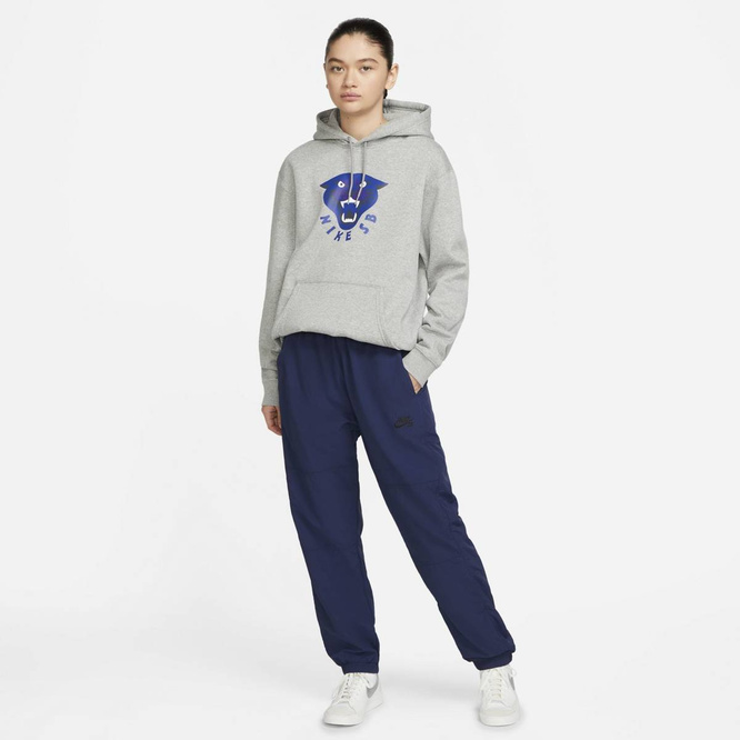 Bluza Nike Sb Gfx Hoodie Dk Grey Heather/deep Royal Blue/white