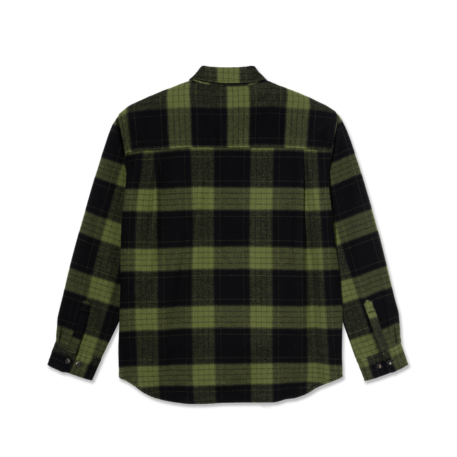 Polar Mike LS-Shirt Flannel army green