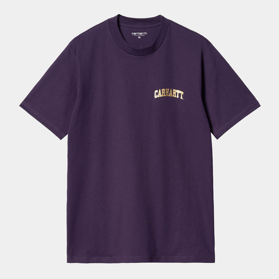 koszulka Carhartt WIP S/S University Script T-Shirt (Cassis/Gold)