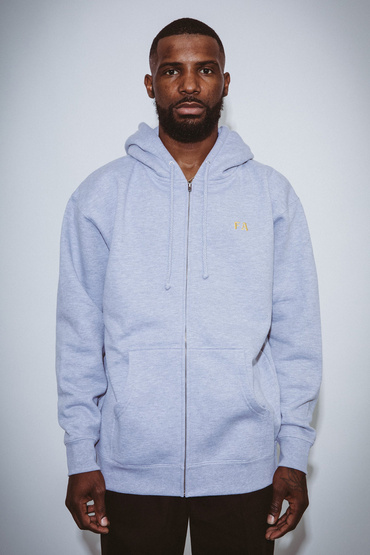 bluza Fucking Awesome Lesser God Embroidered Zip Up Hoodie (Grey)