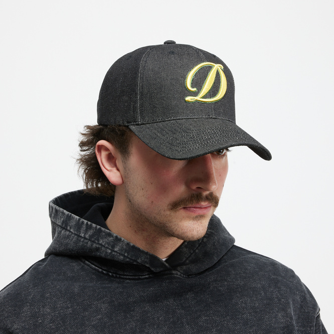 Dime Cursive D Full Fit Cap black denim