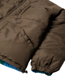 kurtka by Parra Protect The Sun Reversible Puffer Jacket (Brown)