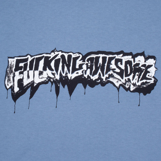 bluza Fucking Awesome - Dill Cut Up Logo Hoodie (Dusty Blue)