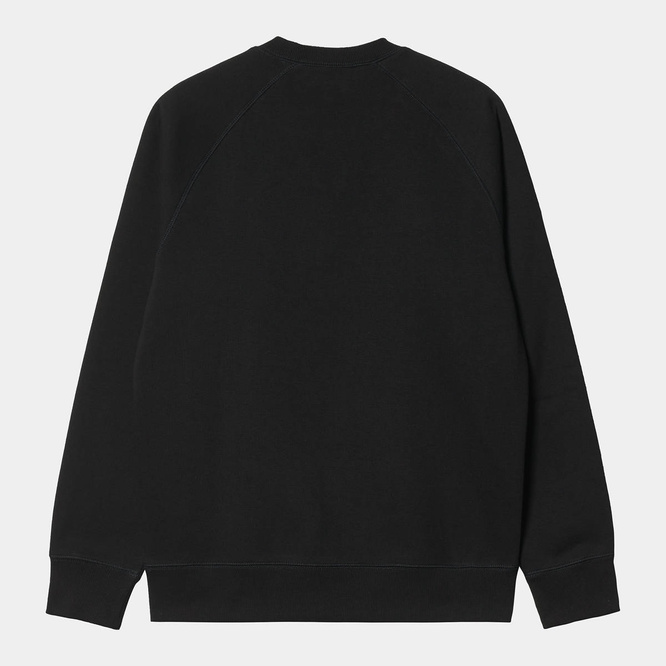 crewneck Carhartt WIP Chase Sweatshirt (Black/Gold)