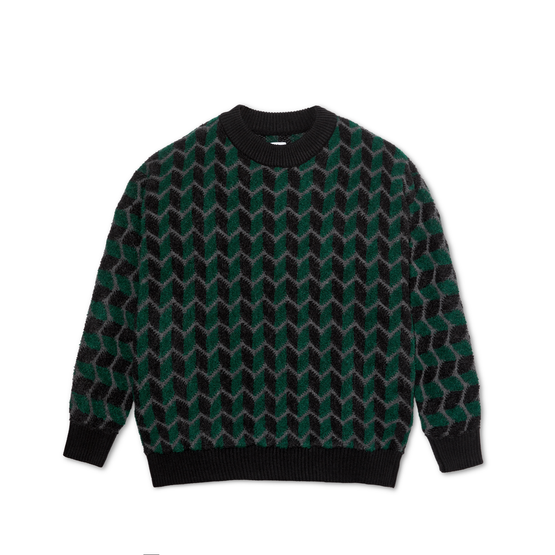 Sweter Polar Zig Zag knit black/dark teal