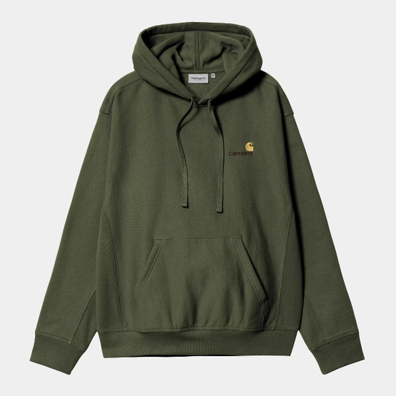 Carhartt WIP Hooded American Script Sweatshirt (Tarragon)