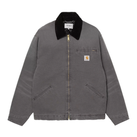 Carhartt WIP OG Detroit Jacket (Graphite / Black, Stone canvas)