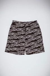 szorty Fucking Awesome - AOP Stamp Sweatshorts (Black/White)