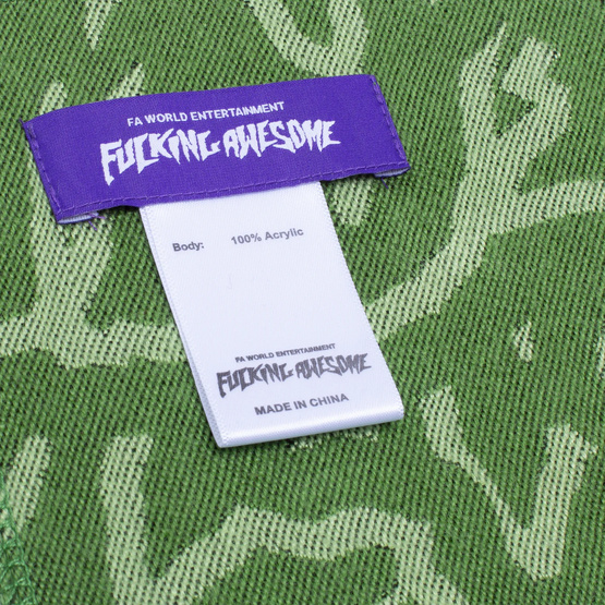 szalik Fucking Awesome - Sticker Stamp Scarf (Green)