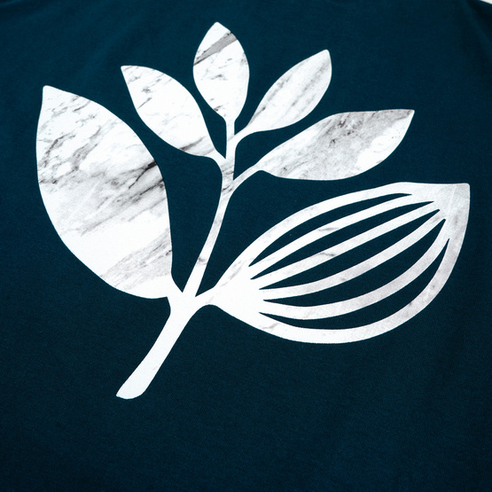 Magenta Marble tee petrol blue