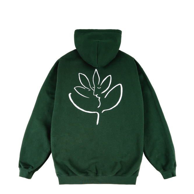 Magenta le baiser zipped hoodie forrest green