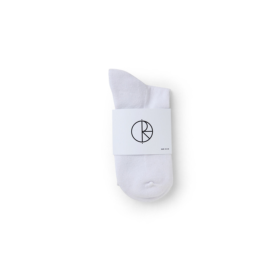 polar stripe socks long white/grey