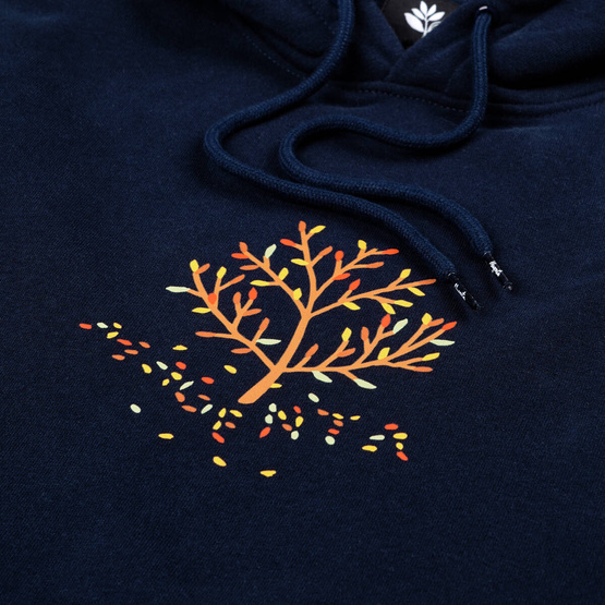 Magenta Tree hoodie navy