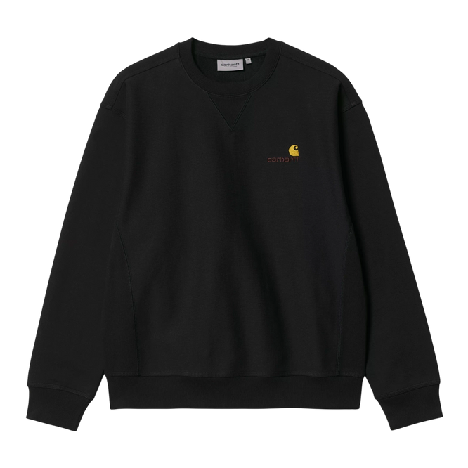 crewneck Carhartt WIP American Script Sweatshirt (Black)