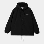 kurtka Carhartt WIP Hooded Coach Jacket (Black/White)