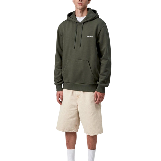 Carhartt WIP Hooded Script Embroidery Opuntia / White