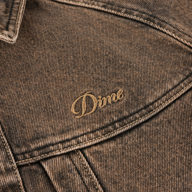Dime Denim Jacket (Dipped Sandblasted Brown)