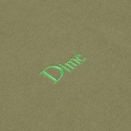 Dime Classic small logo hoodie army green