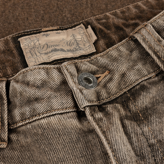 Dime Classic Baggy Denim Pants (Dipped Sandblasted Brown)